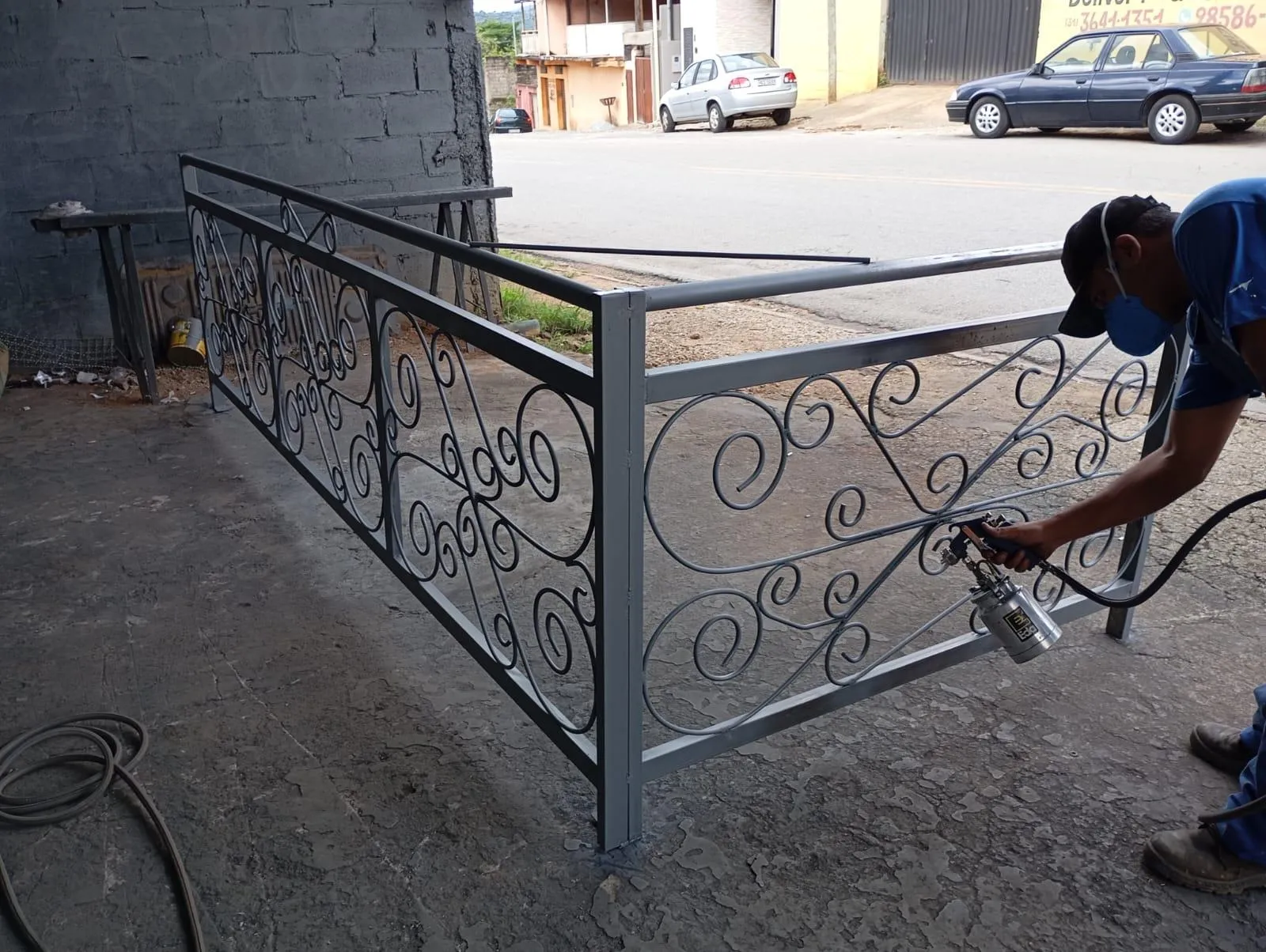 Guarda-corpo arabesco preto — Arco Metal